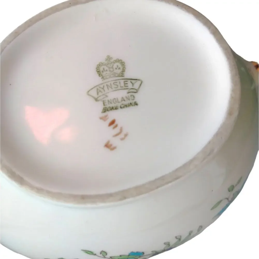 Vintage Aynsley England Bone China Creamer Indian Tree Pattern 1173 1930s RARE